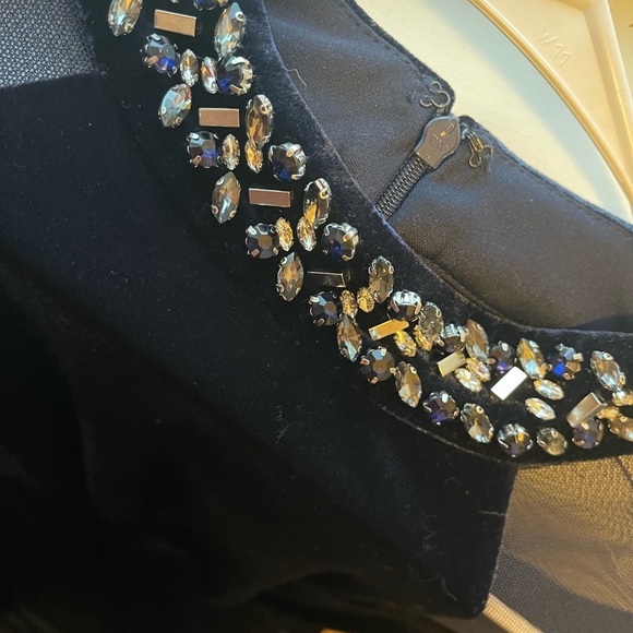 Vince Camuto navy velvet gown - Picture 4 of 8